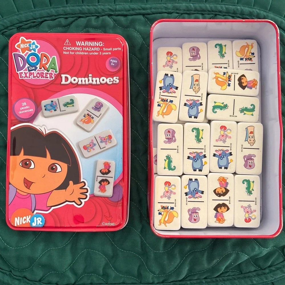 Nick Jr Dora the Explorer Dominoes 26 Piece Plastic Set‎ in Collector Tin 2005